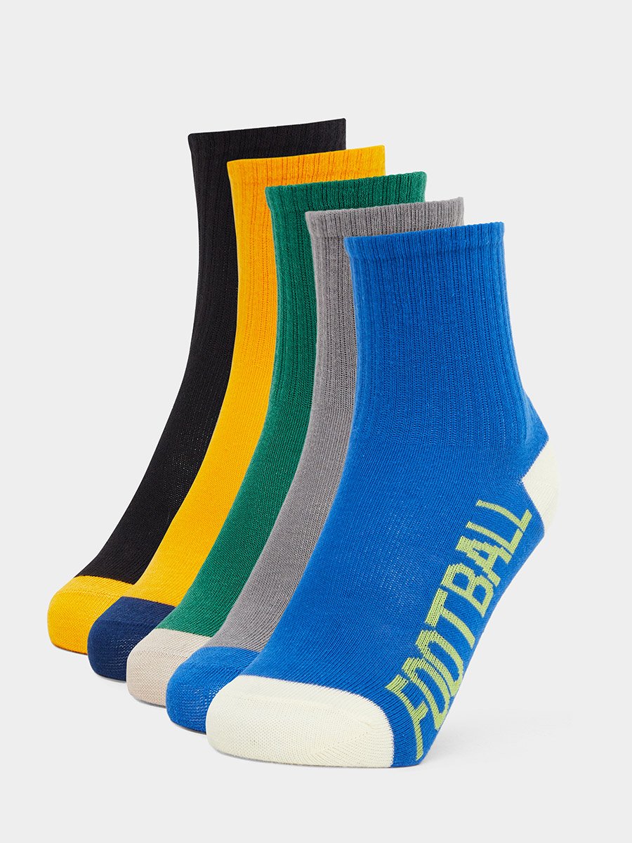 Pack of 5 - Kids Colorful Crew Socks