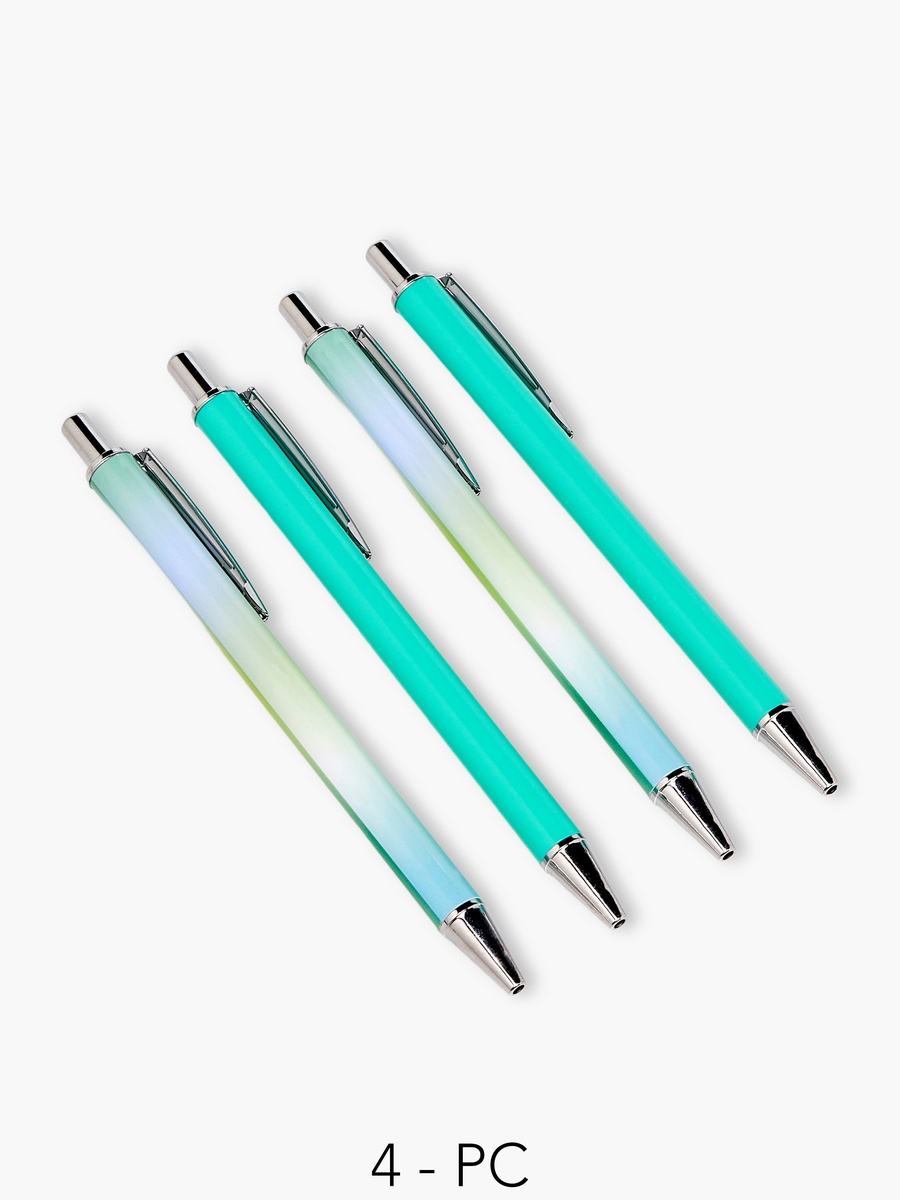Ball Pen with Gradient Prints - Set of 4