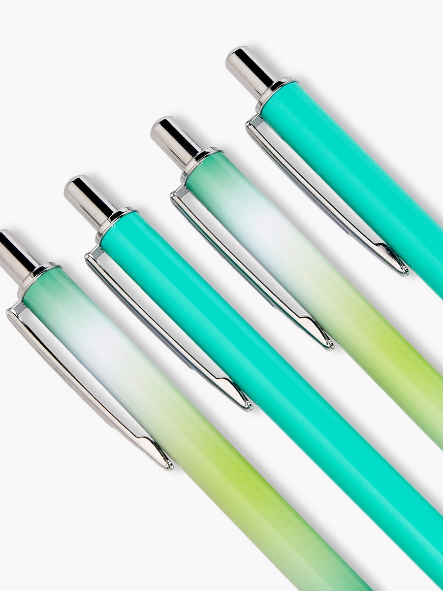Ball Pen with Gradient Prints - Set of 4