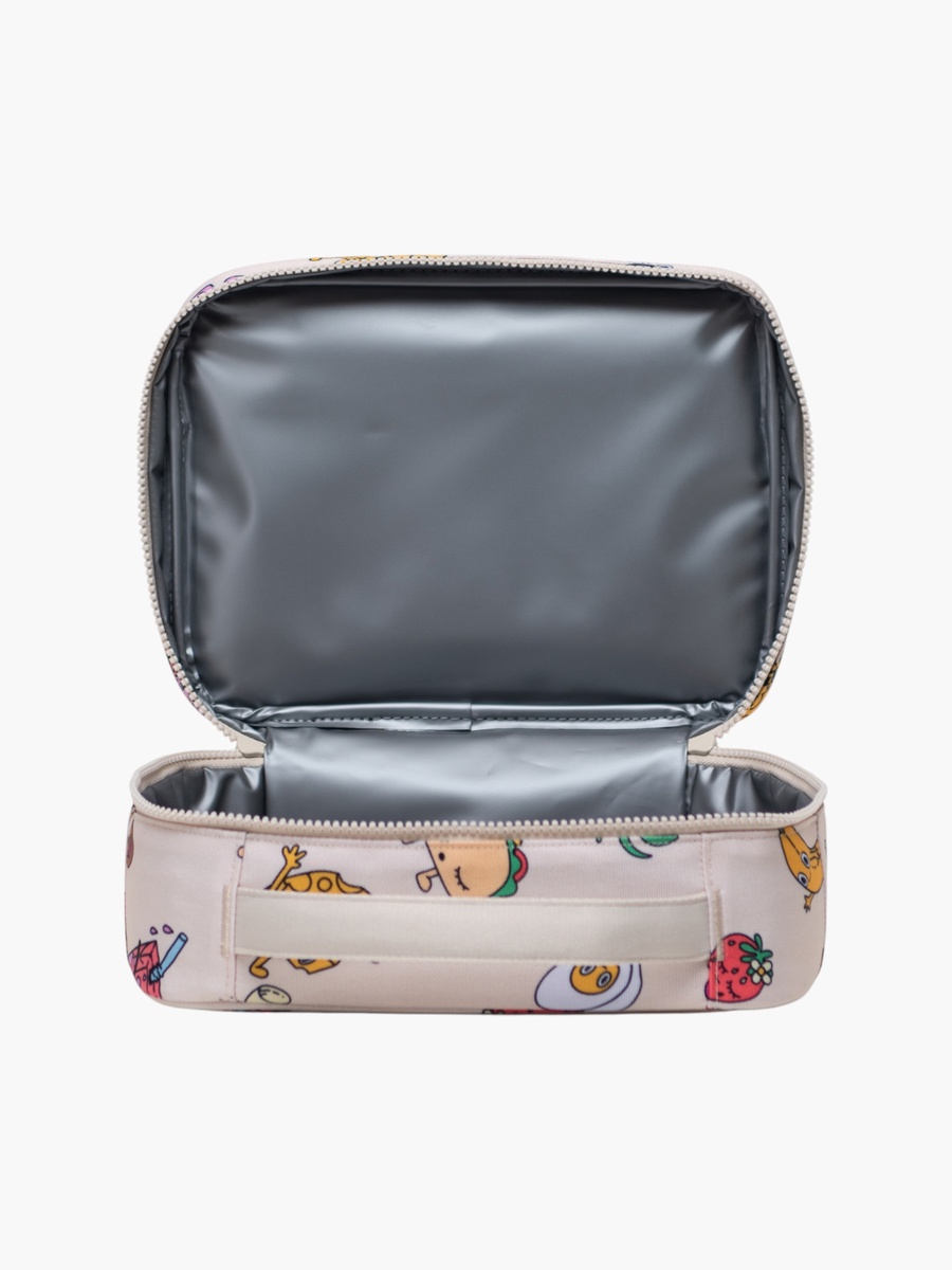 Cartoon Print Insulated Lunch Bag with Top Handle