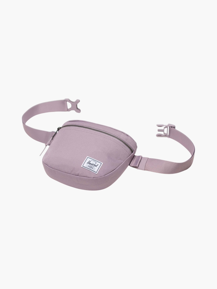 Solid Waist Bag with Zip Closure