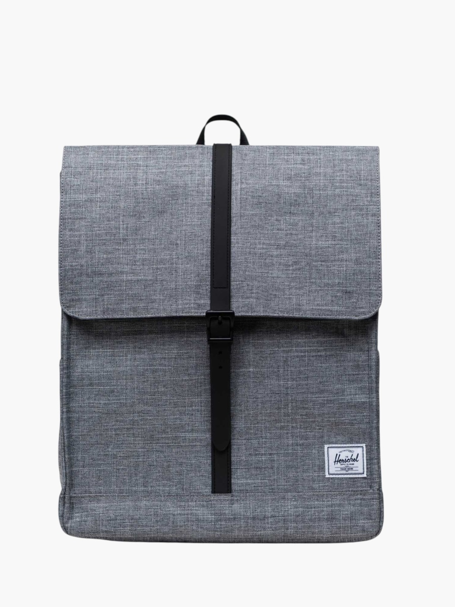 Solid Backpack with Adjustable Straps - 37x32x15 cm
