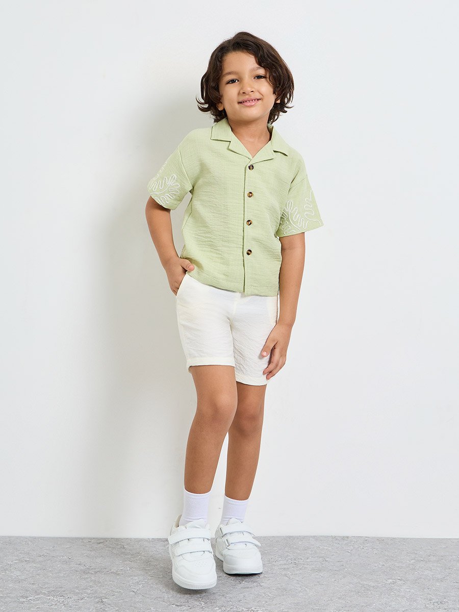 Boys Plain Shorts with Drawstring