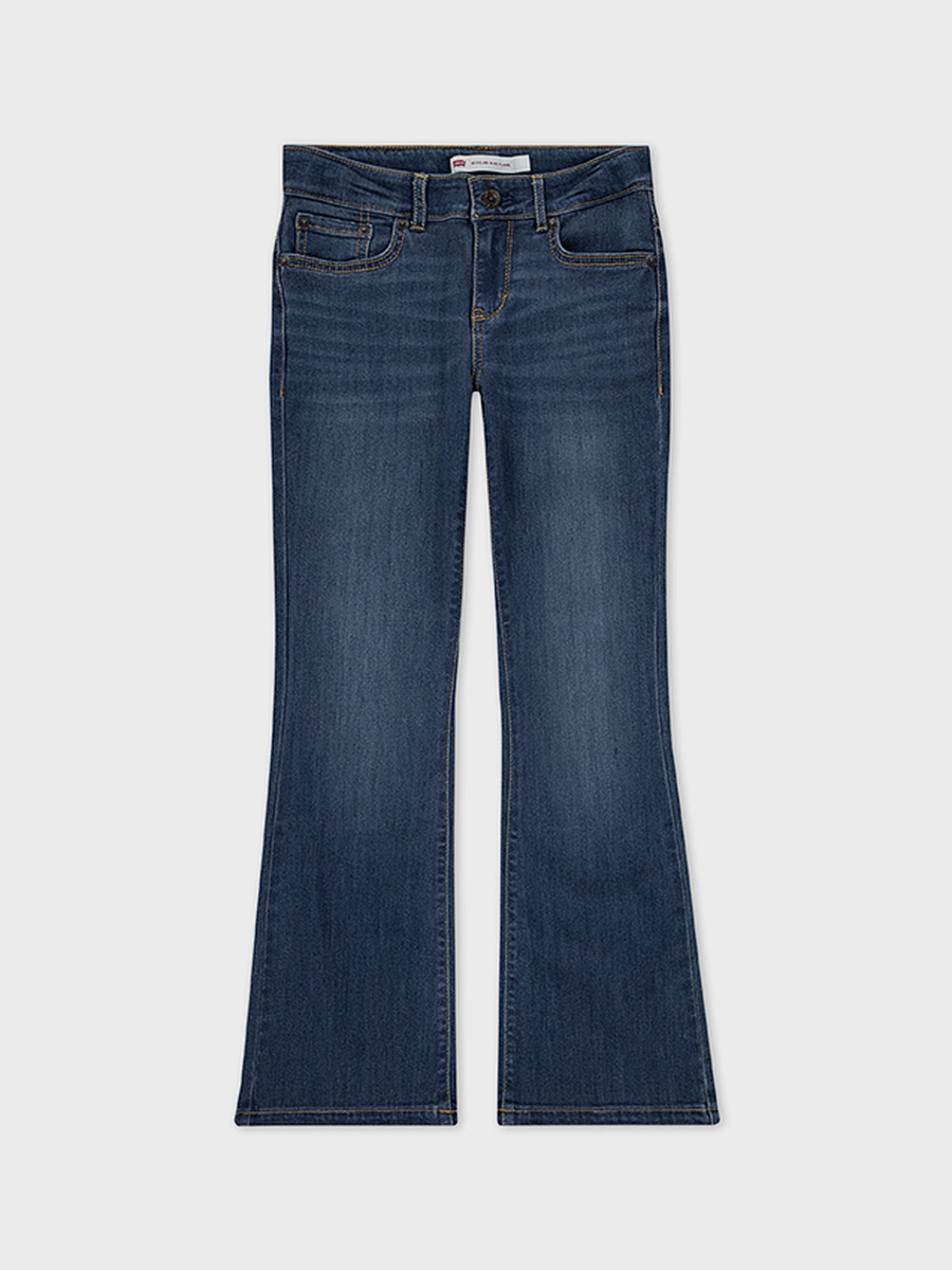 Girls Dark Blue Flared Jeans