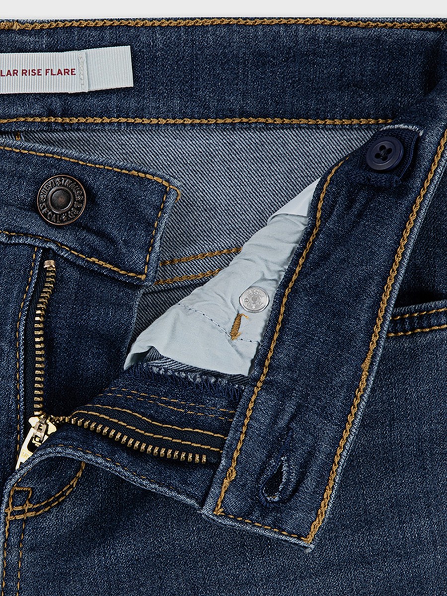 Girls Dark Blue Flared Jeans