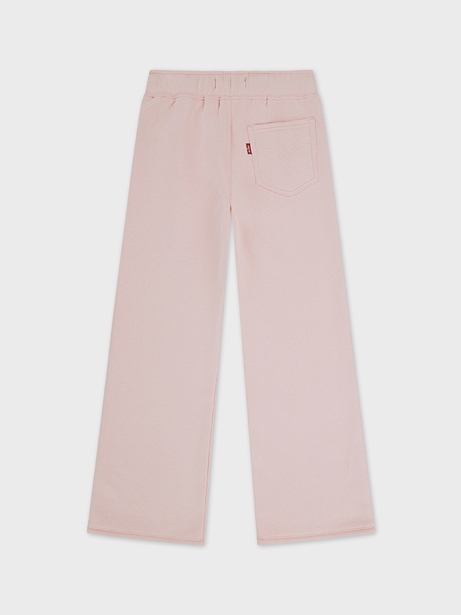 Girls Pink Wide Leg Joggers with Printed Detail