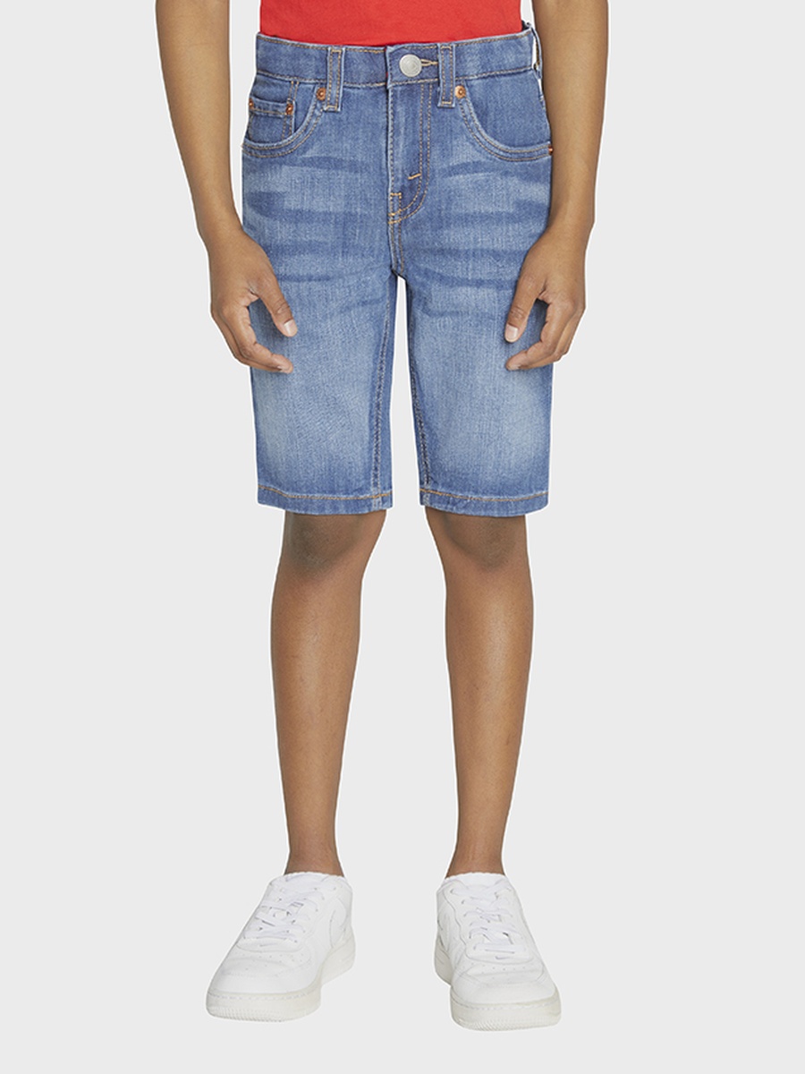 Boys Blue Denim Knee-Length Shorts