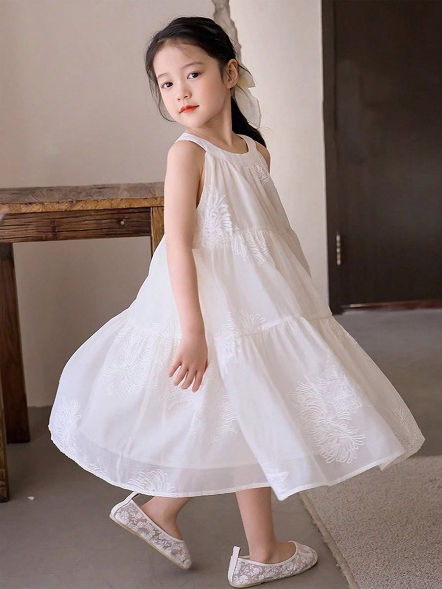Girls Texture Sleeveless Dress