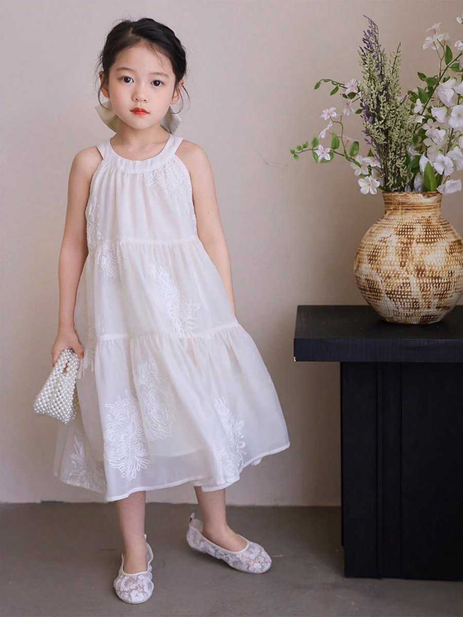 Girls Texture Sleeveless Dress