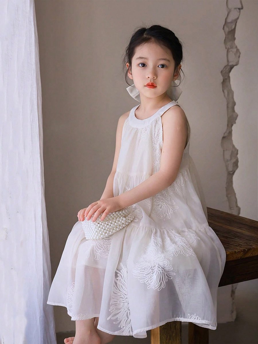 Girls Texture Sleeveless Dress