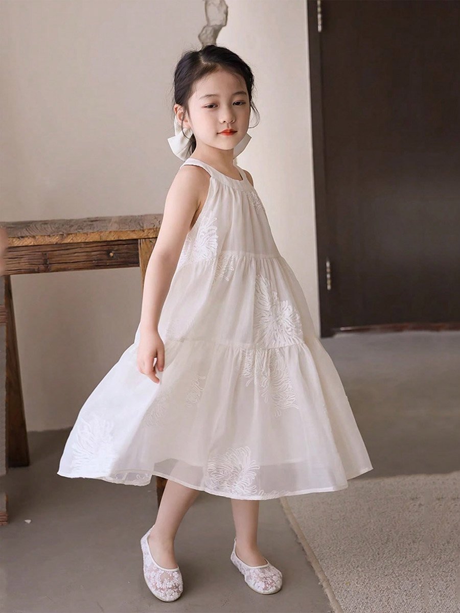 Girls Texture Sleeveless Dress