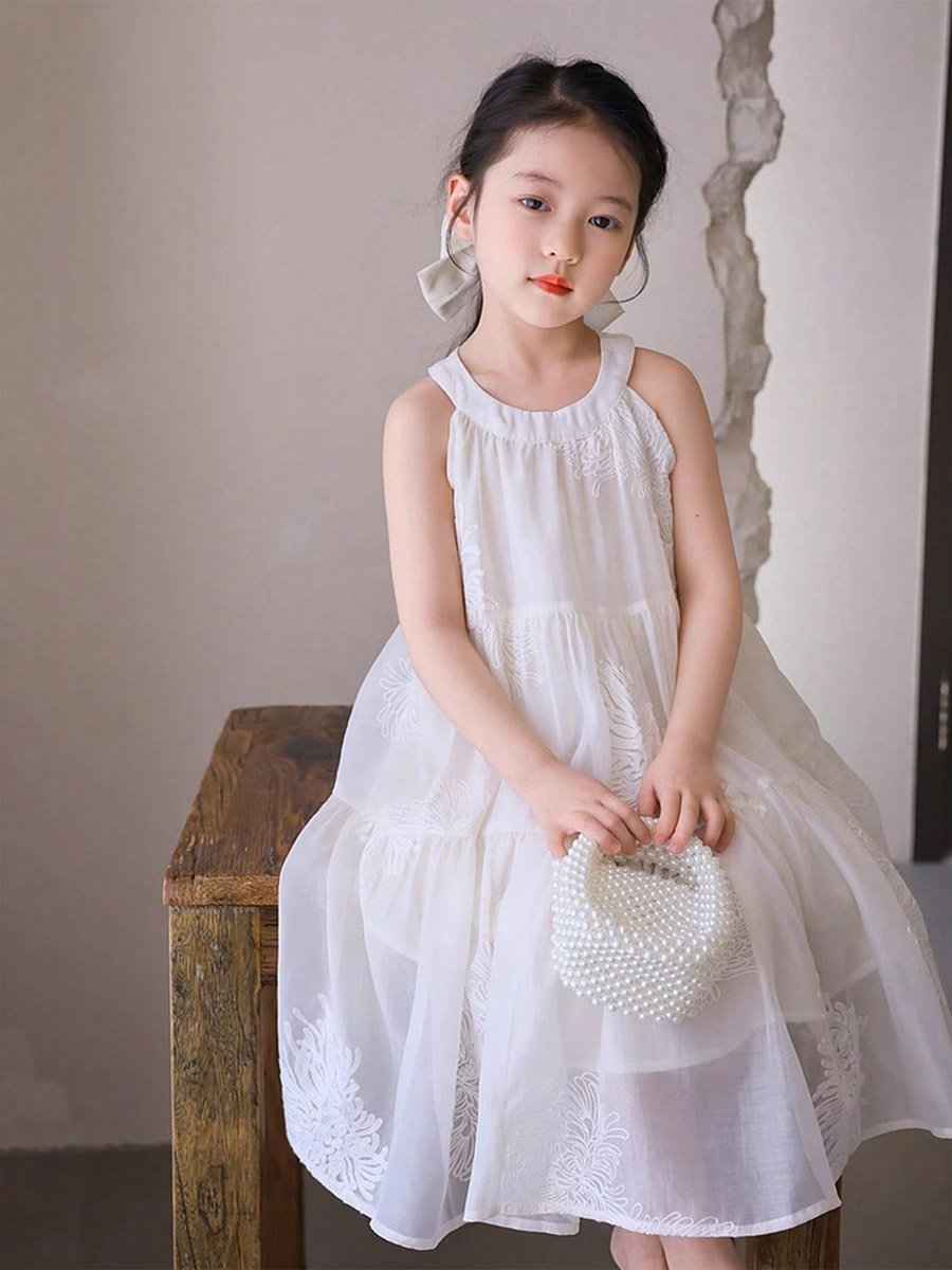 Girls Texture Sleeveless Dress