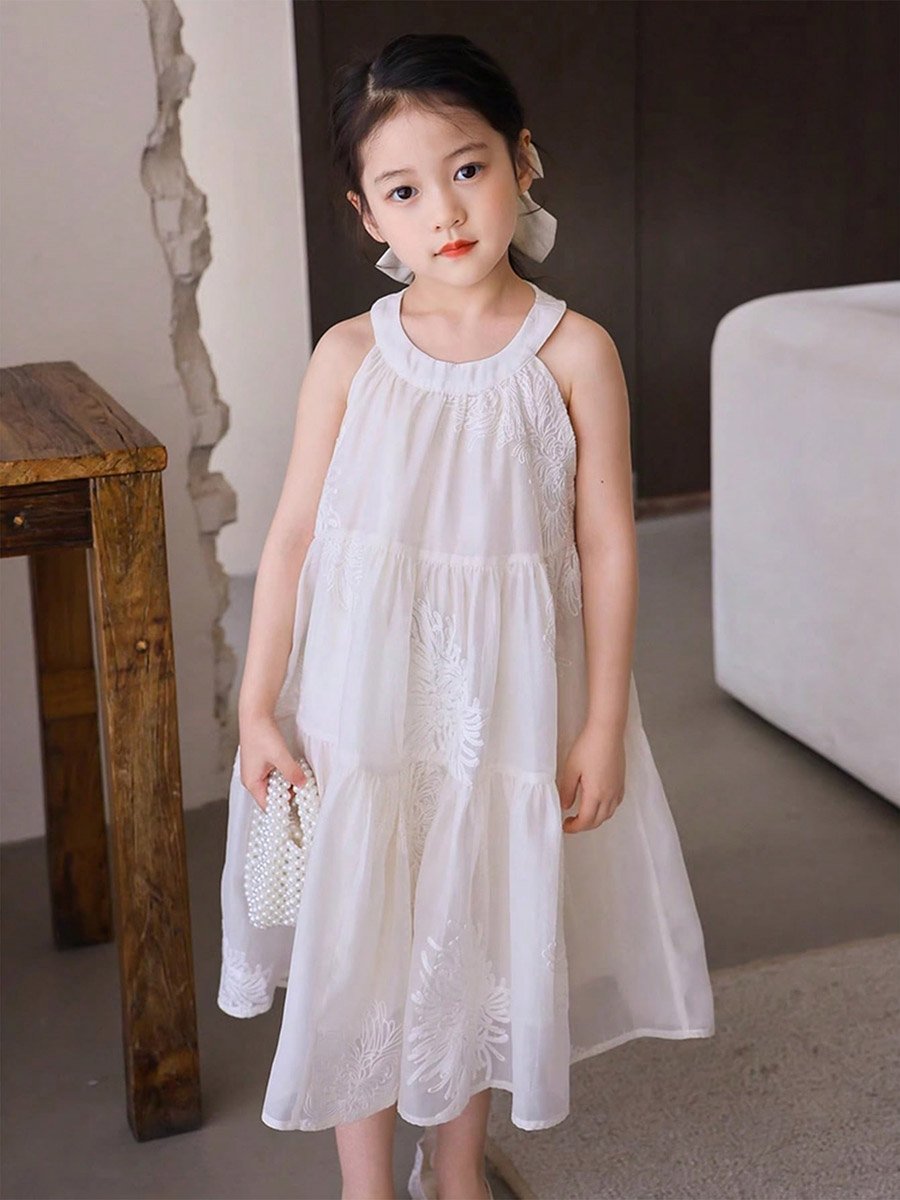 Girls Texture Sleeveless Dress