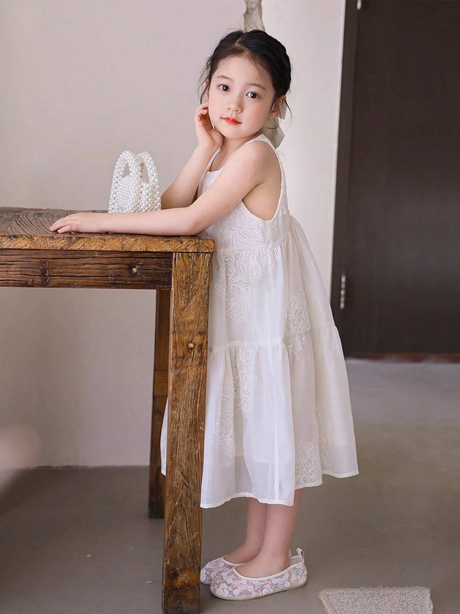 Girls Texture Sleeveless Dress