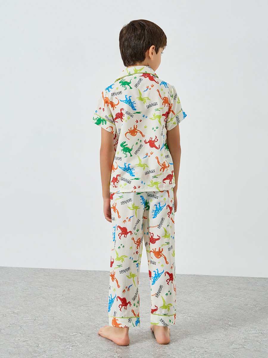 Boys All Over Print Shirt and Pyjama Set