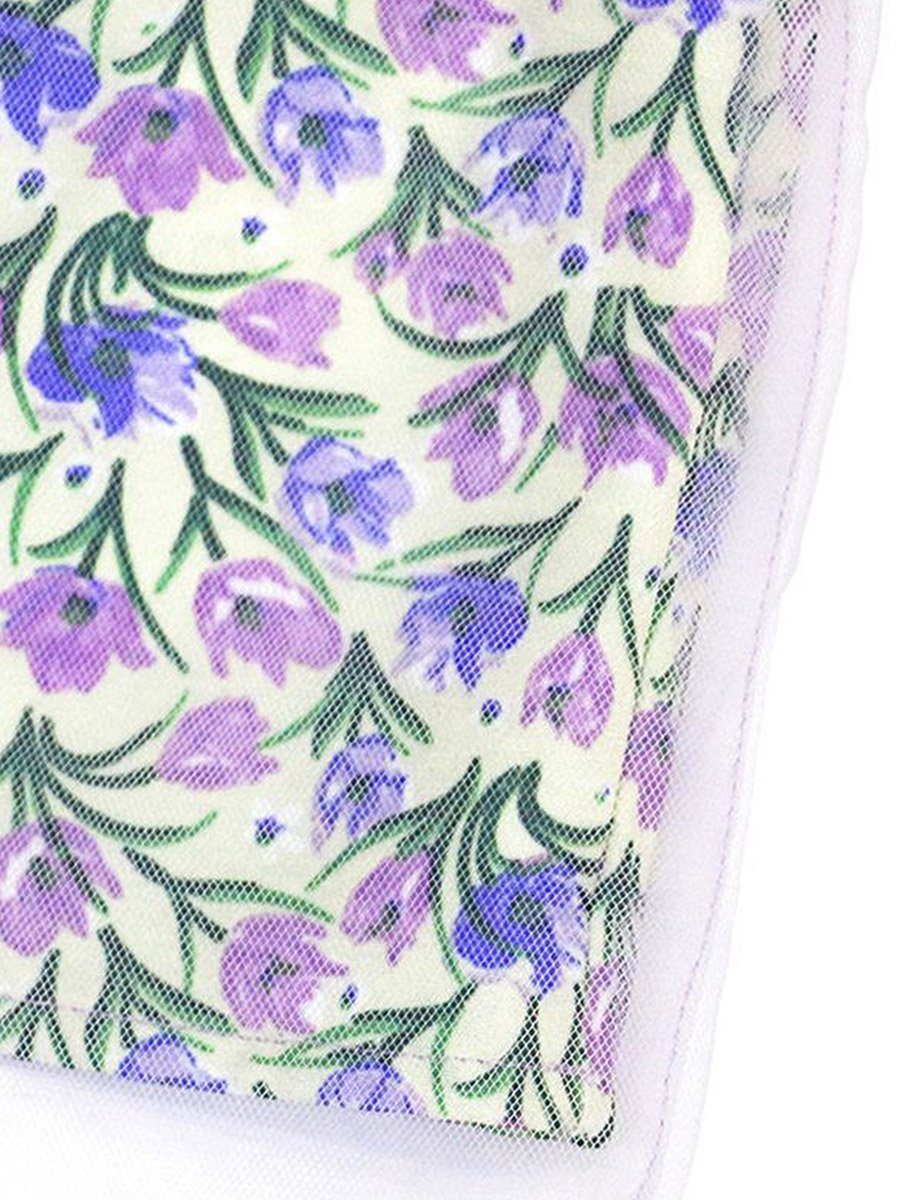 Girls Floral Print Puff Sleeve Dress