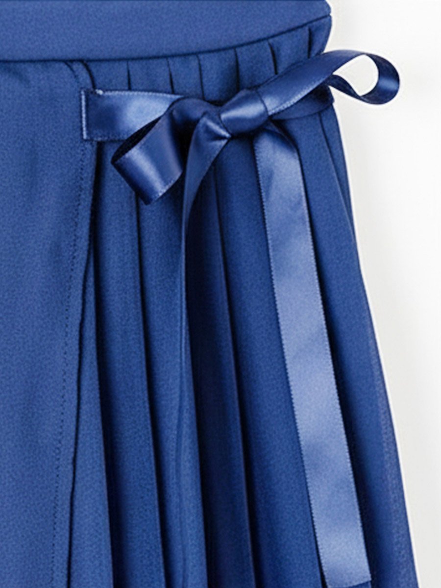 Girls Wrap Pleated Skirt
