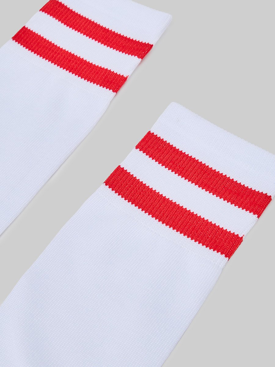 Teen Boys Striped Cuff High Cotton Socks