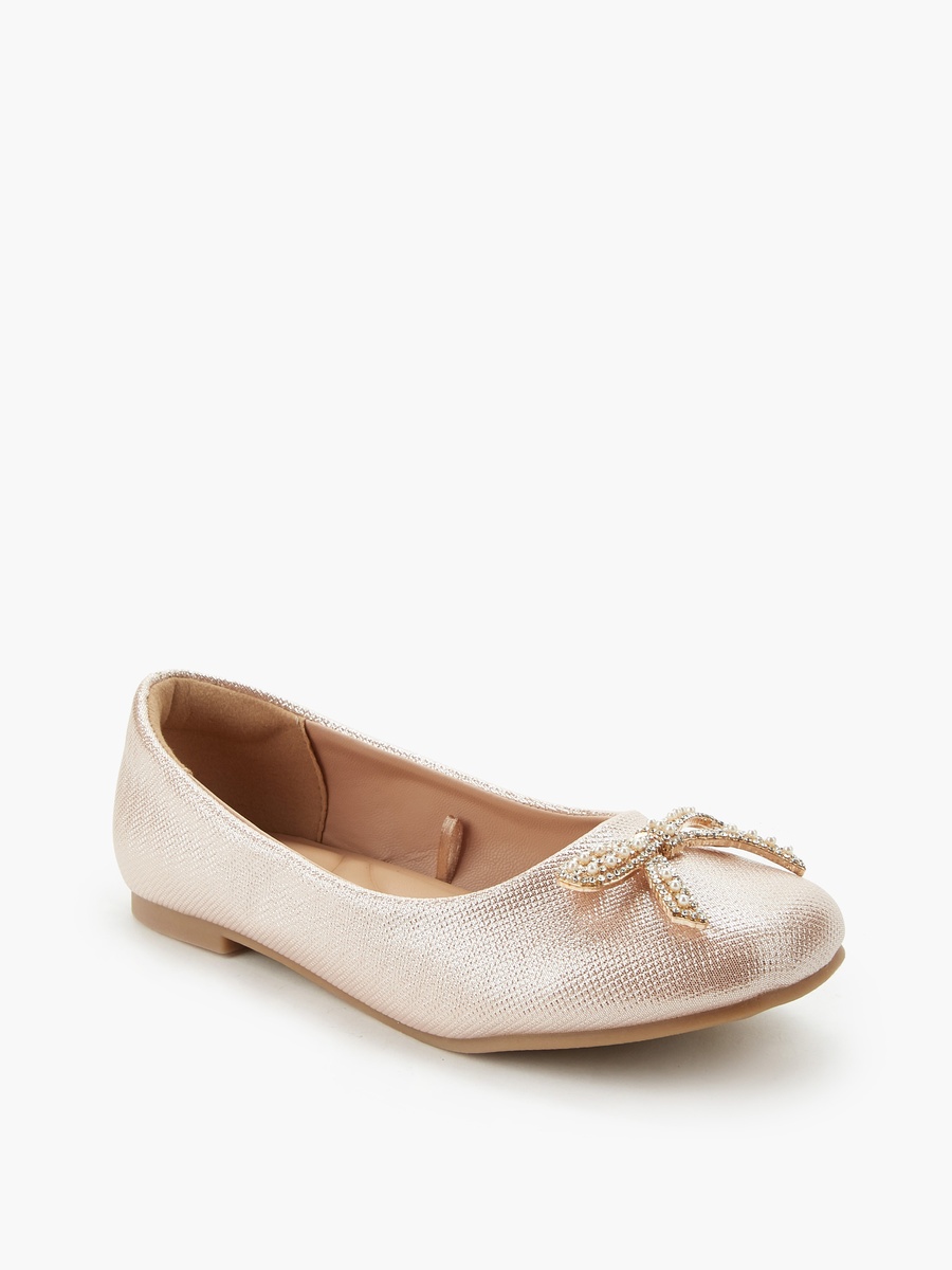 Bow Embellished Ballerina Shoes