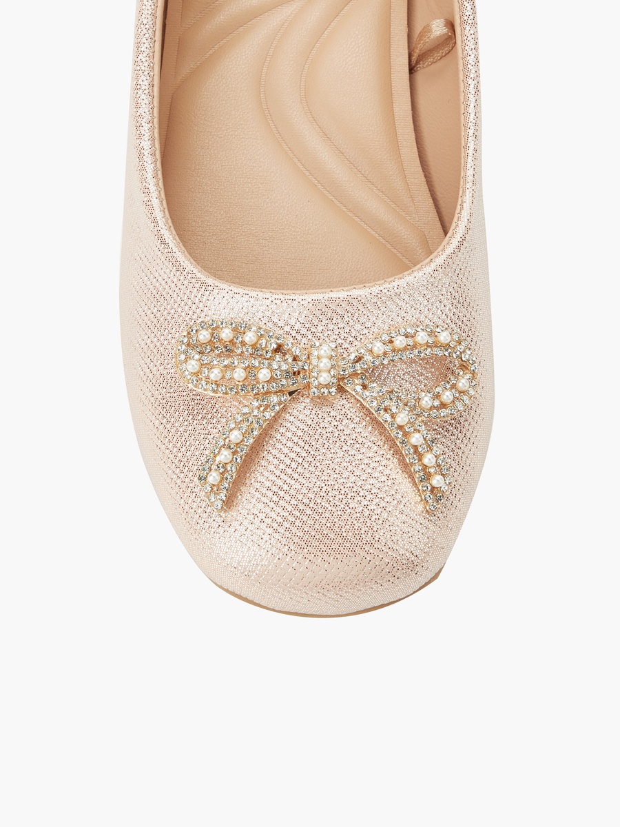 Bow Embellished Ballerina Shoes