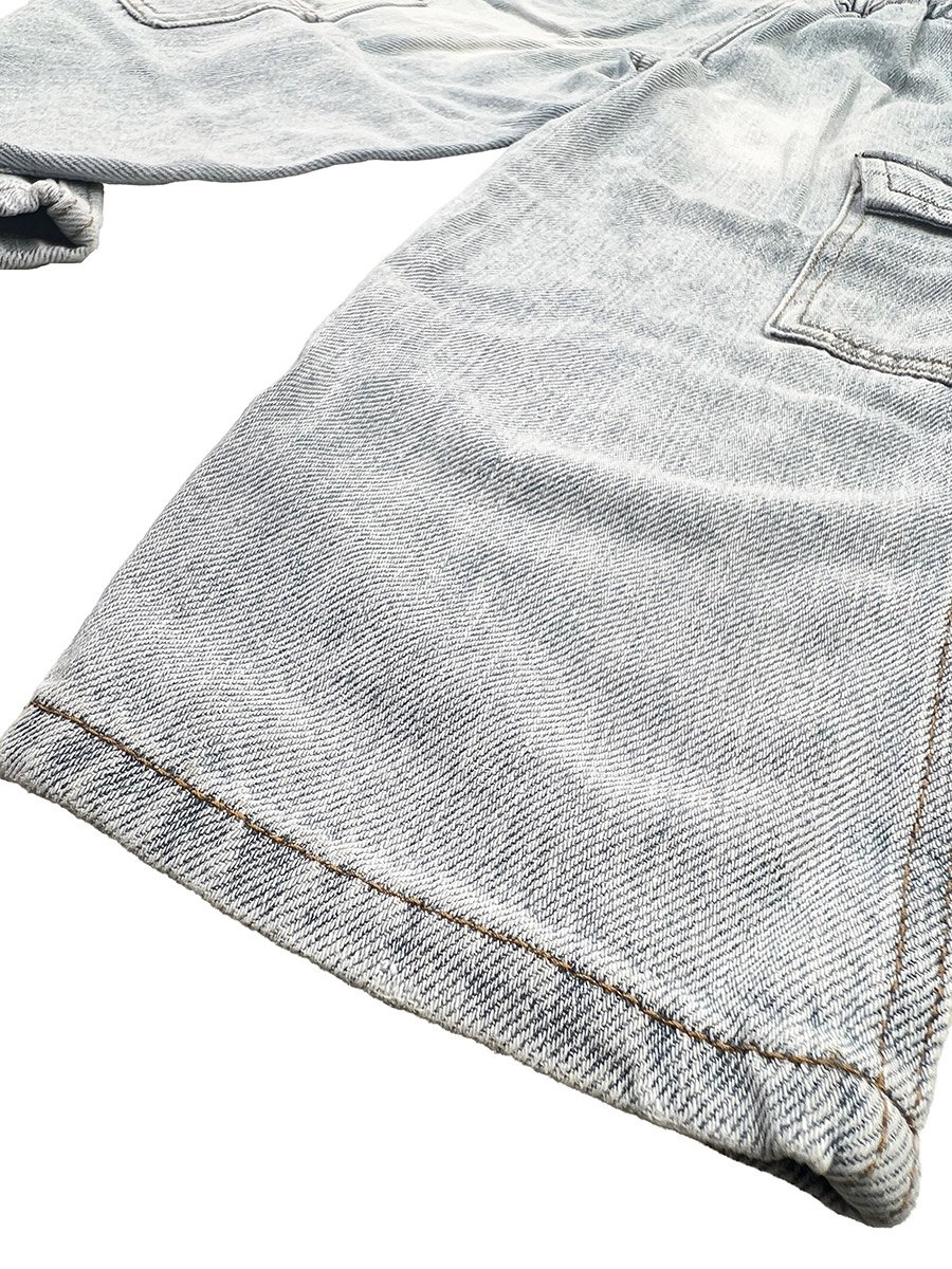 Kids Cotton Blend Cargo Jeans - Unisex