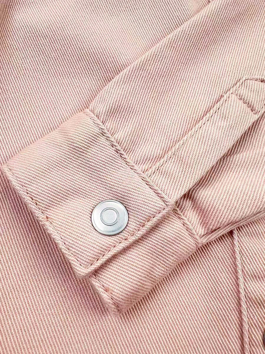 Kids Cotton Button-Front Jacket -Unisex
