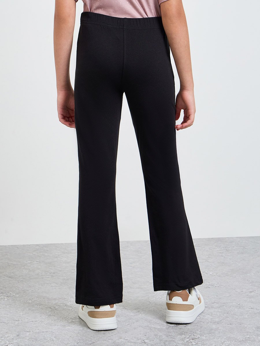 Teen Girls Front Pintuck Detail Flared Leggings