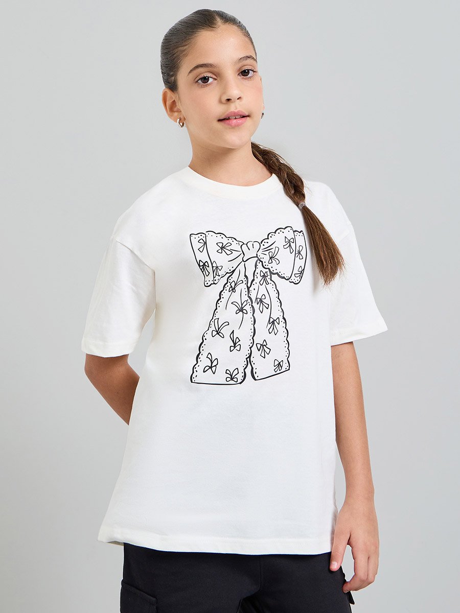 Teen Girls Oversized T-Shirt and Cargo Joggers Set