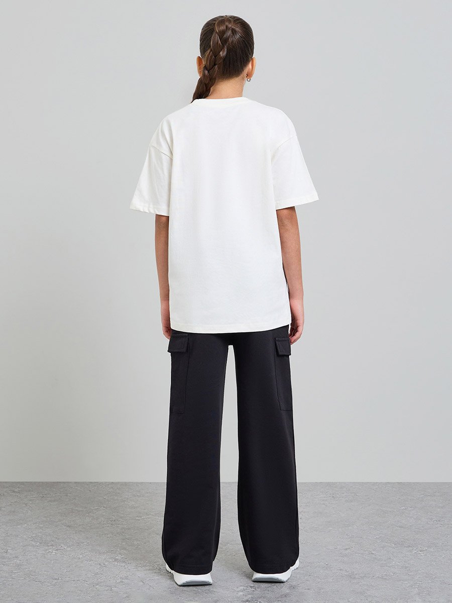 Teen Girls Oversized T-Shirt and Cargo Joggers Set