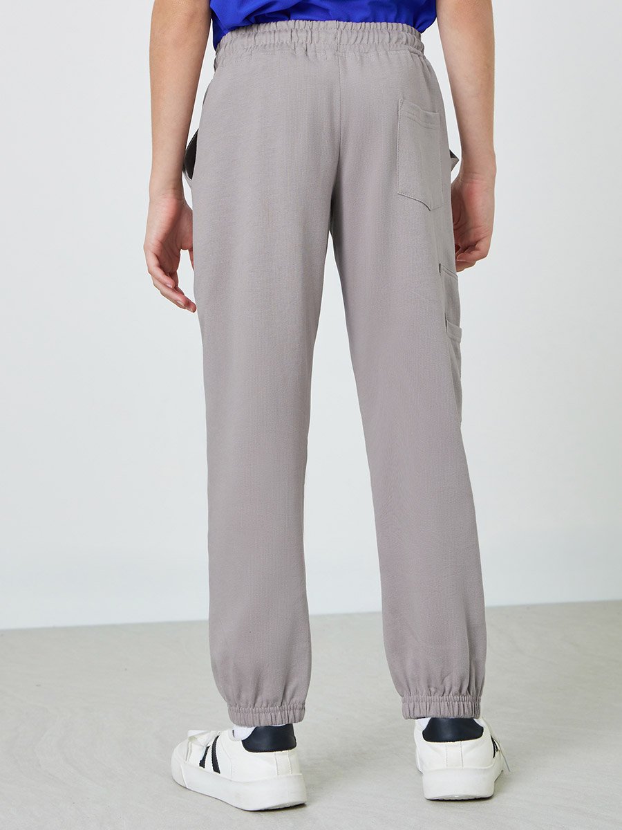 Teen Boys Solid Joggers with Pocket