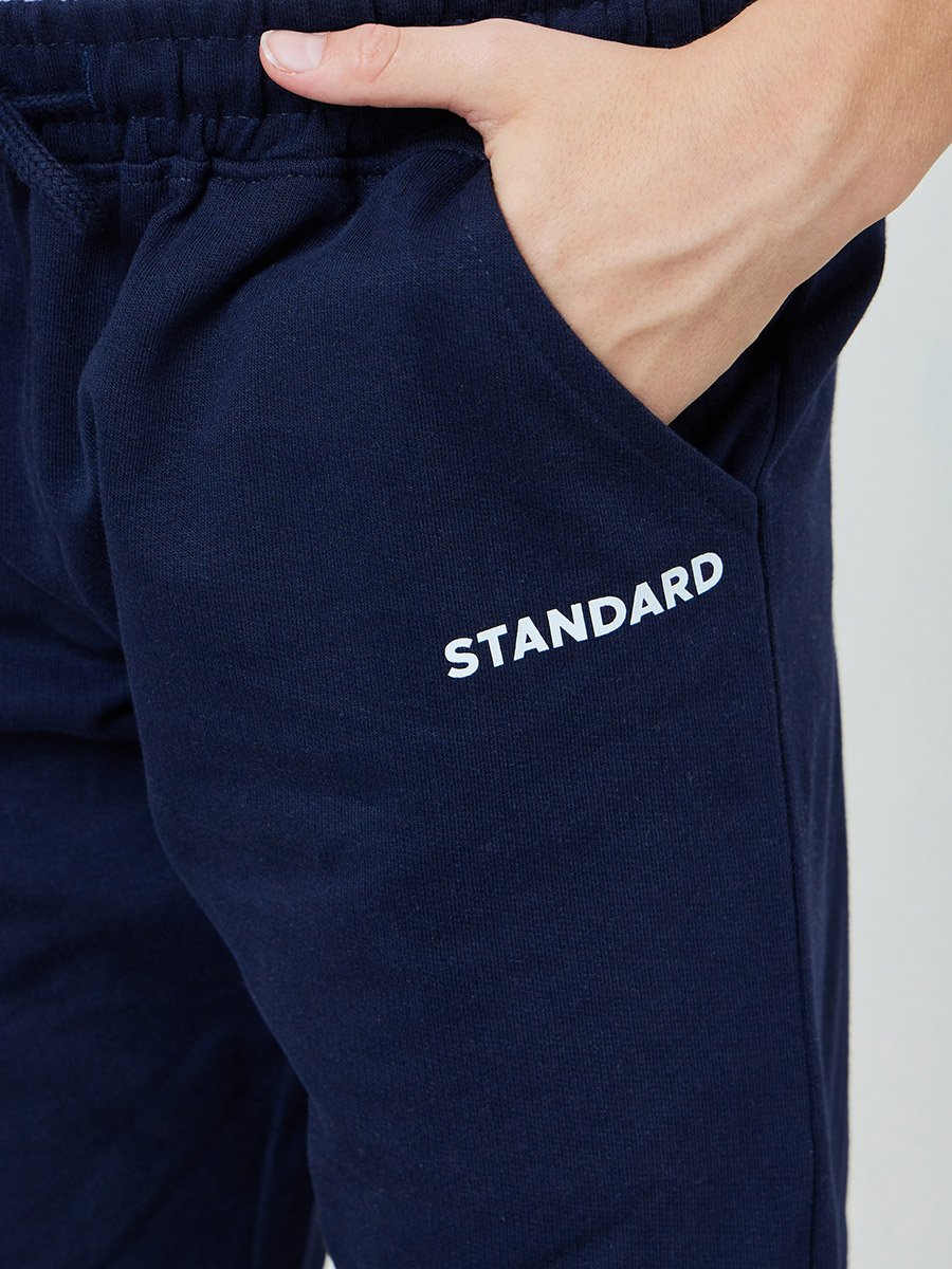 Teen Boys Text Print Cuffed Joggers