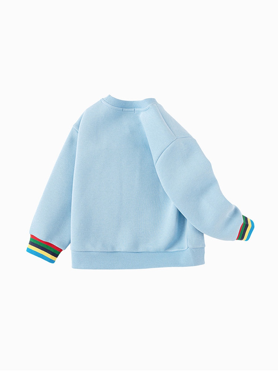 Sweatshirt With Knitted Print