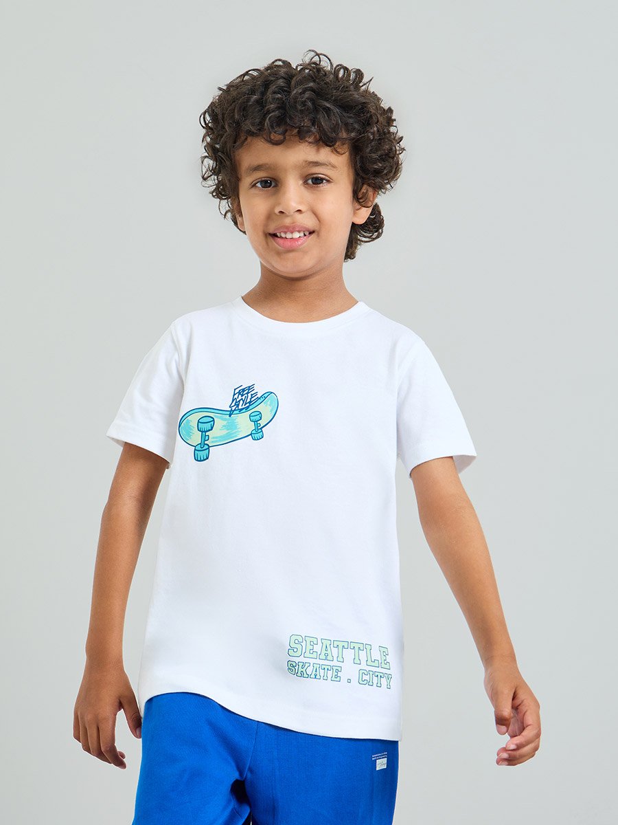 Boys Graphic Print Cotton T-Shirt