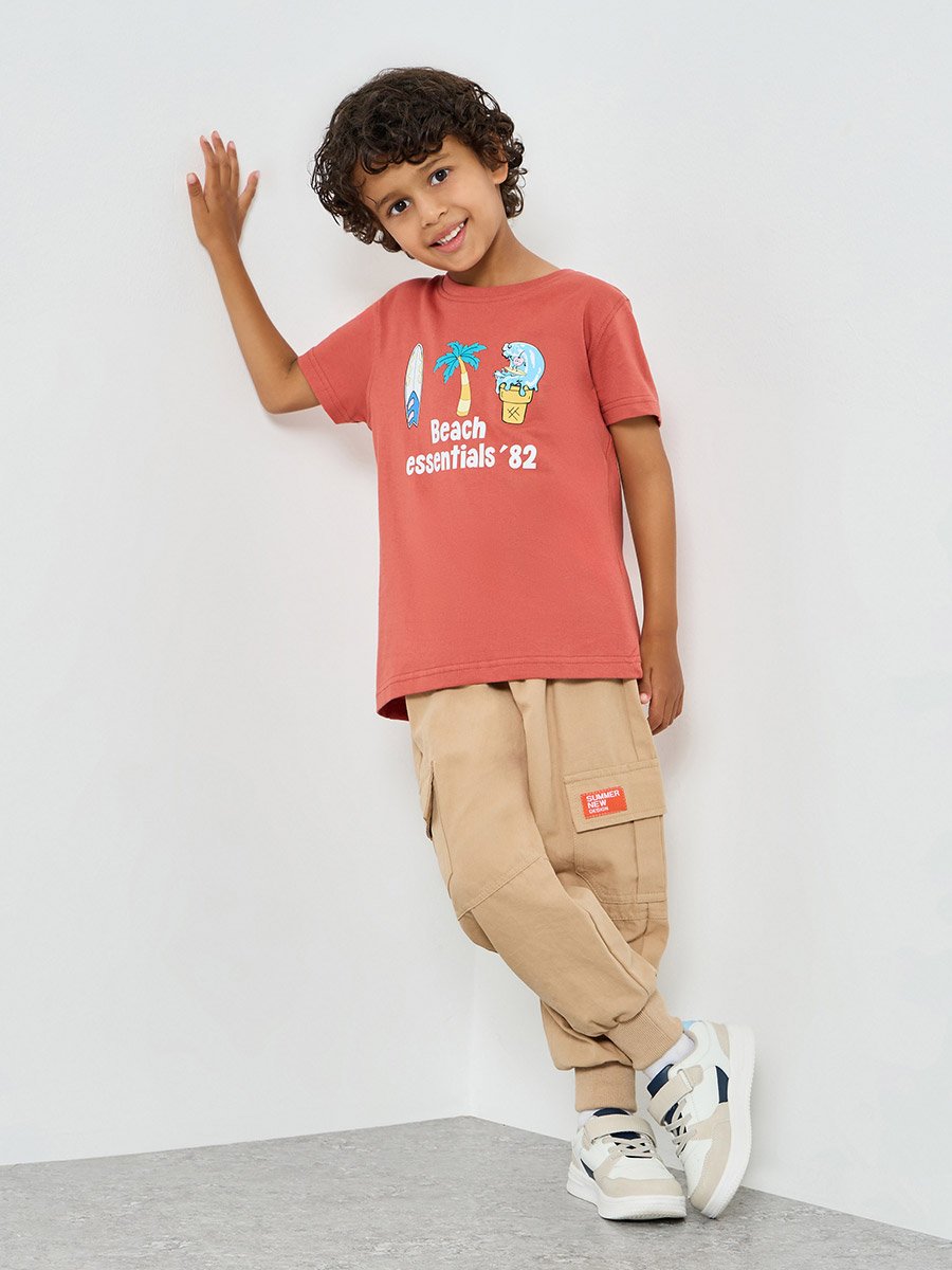 Boys Graphic Print Cotton T-Shirt
