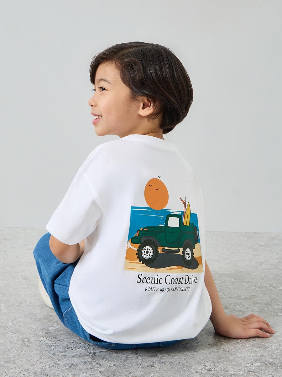 Kids Graphic Print Oversized T-Shirt and Joggers Set