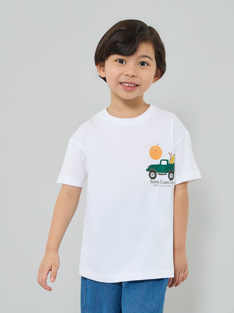Kids Graphic Print Oversized T-Shirt and Joggers Set