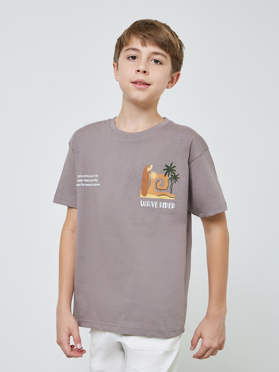 Kids Graphic Print Oversized T-Shirt and Shorts Set