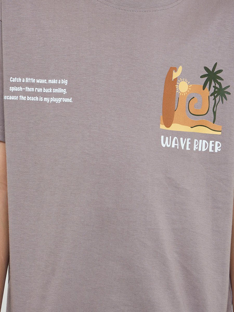 Kids Graphic Print Oversized T-Shirt and Shorts Set