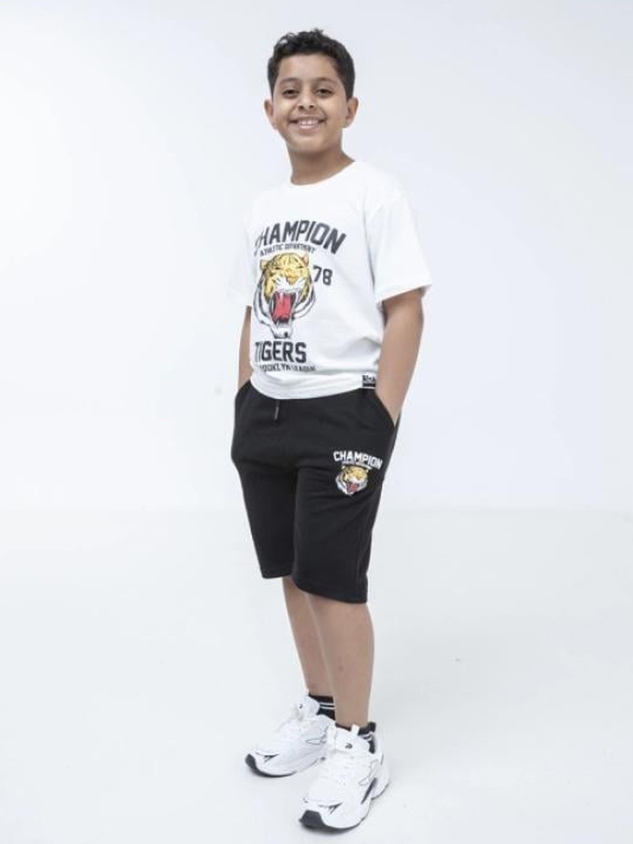 Teen Boys Champion Print T-Shirt and Shorts Set