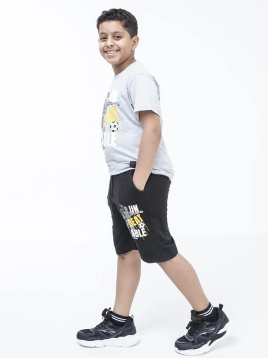 Teen Boys Football Print T-Shirt and Shorts Set