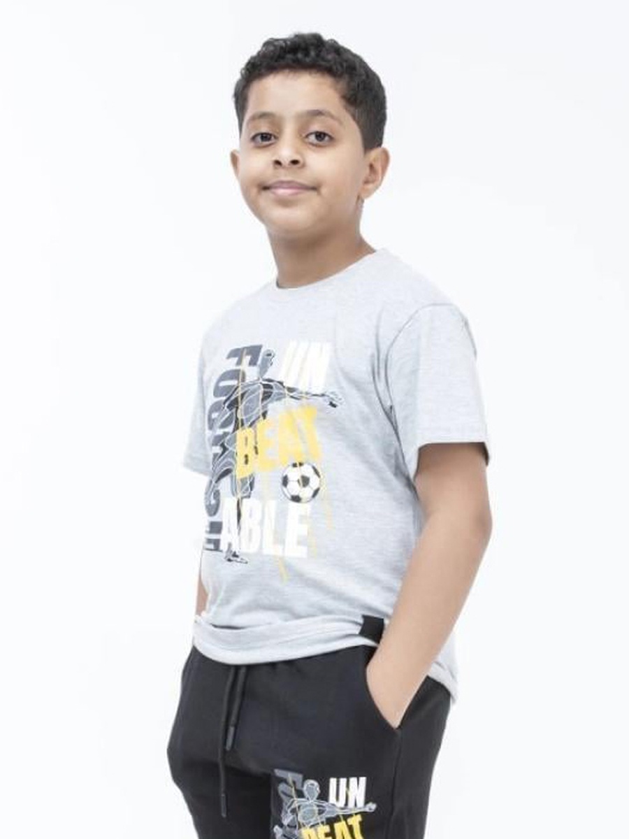 Teen Boys Football Print T-Shirt and Shorts Set