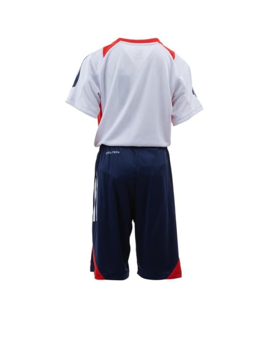 Teen Boys Stripe Panel T-Shirt and Shorts Training Set