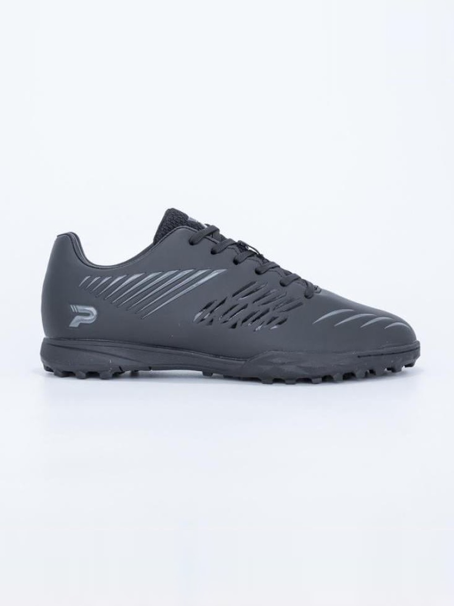 Black Striped Lace Up Turf Shoes