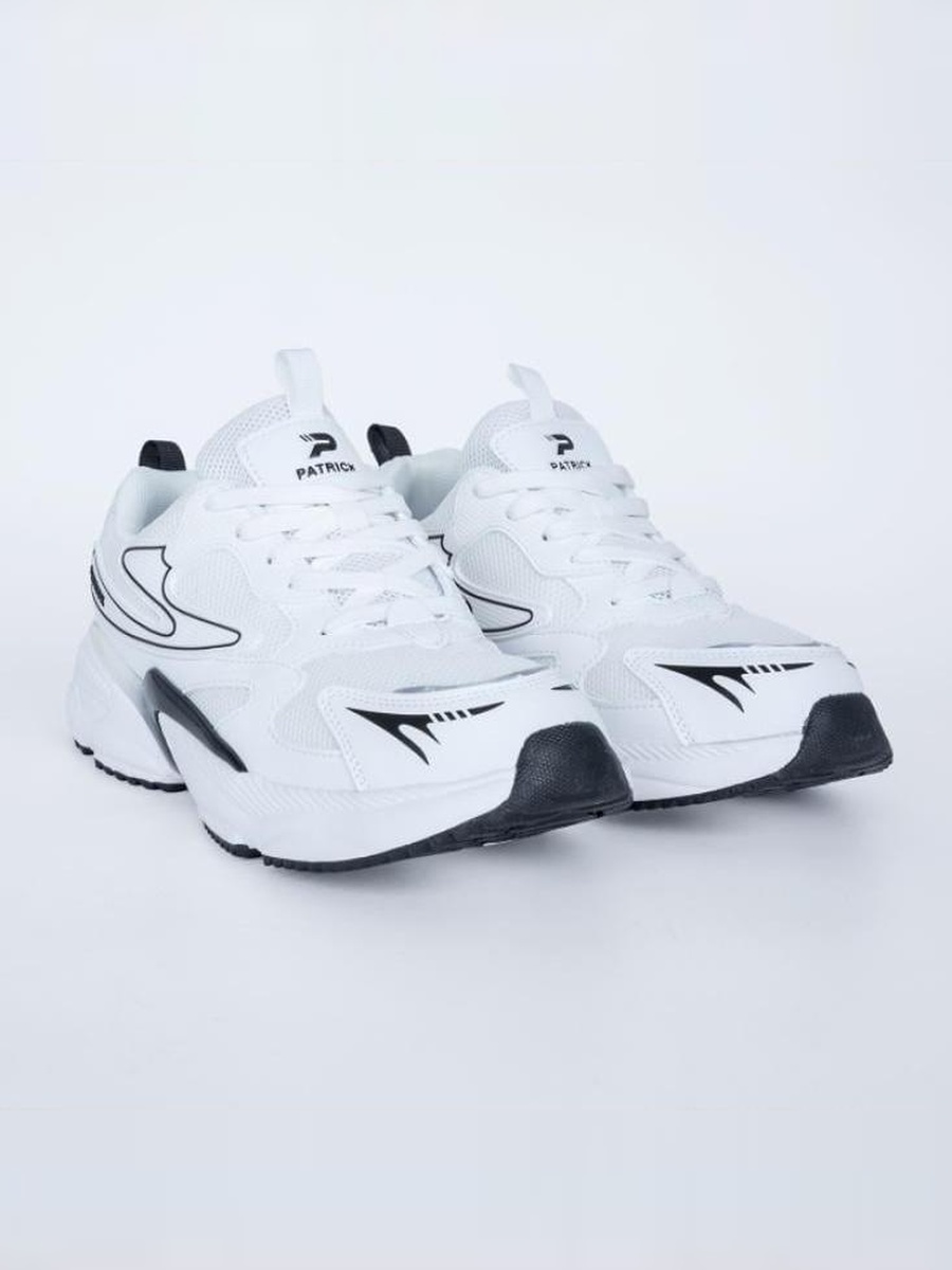 White Logo Lace-Up Lifestyle Shoes