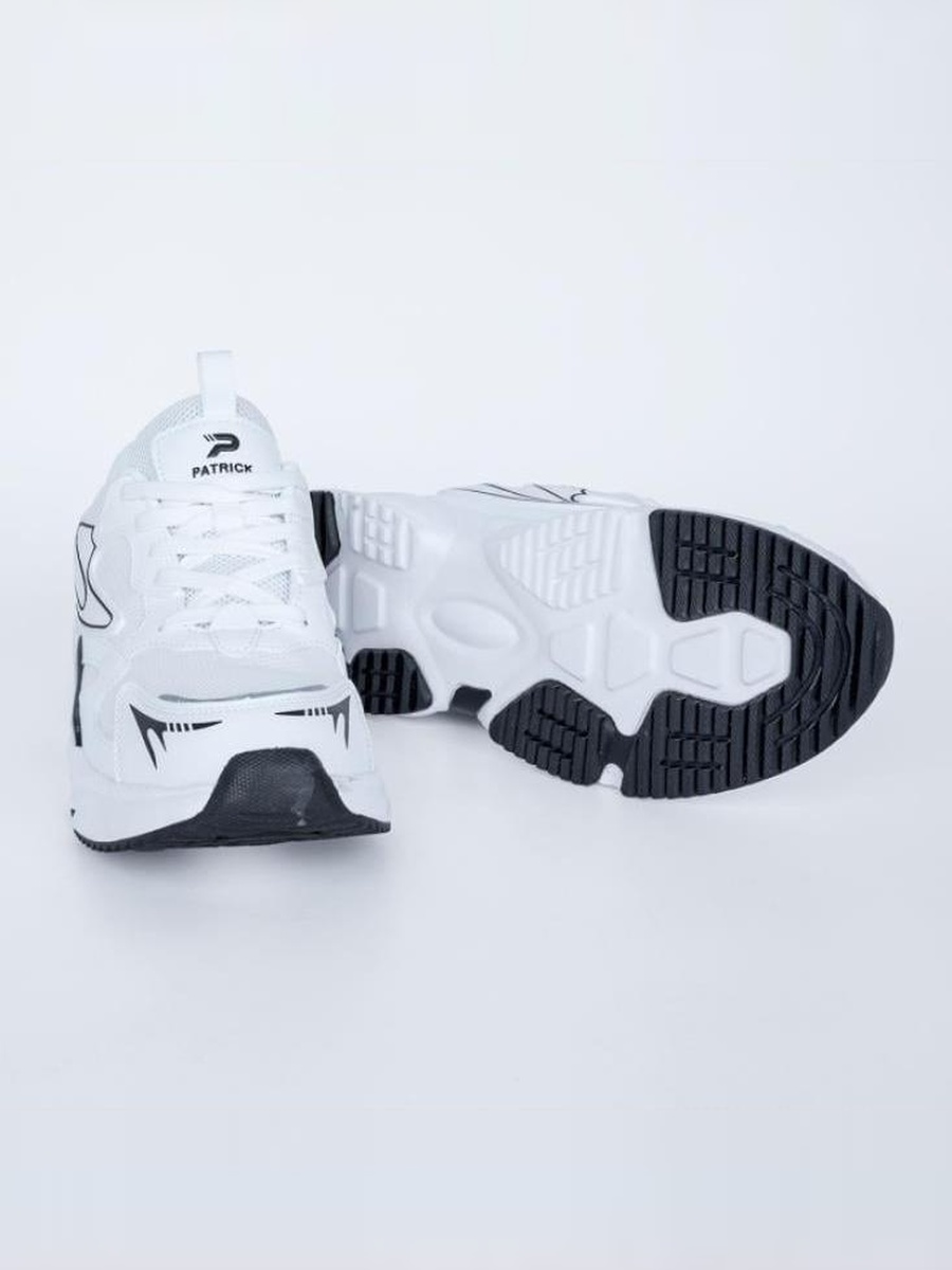 White Logo Lace-Up Lifestyle Shoes