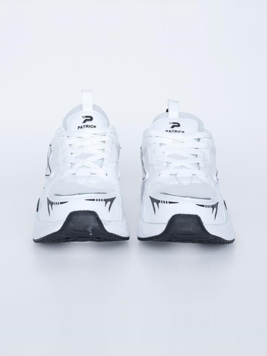 White Logo Lace-Up Lifestyle Shoes