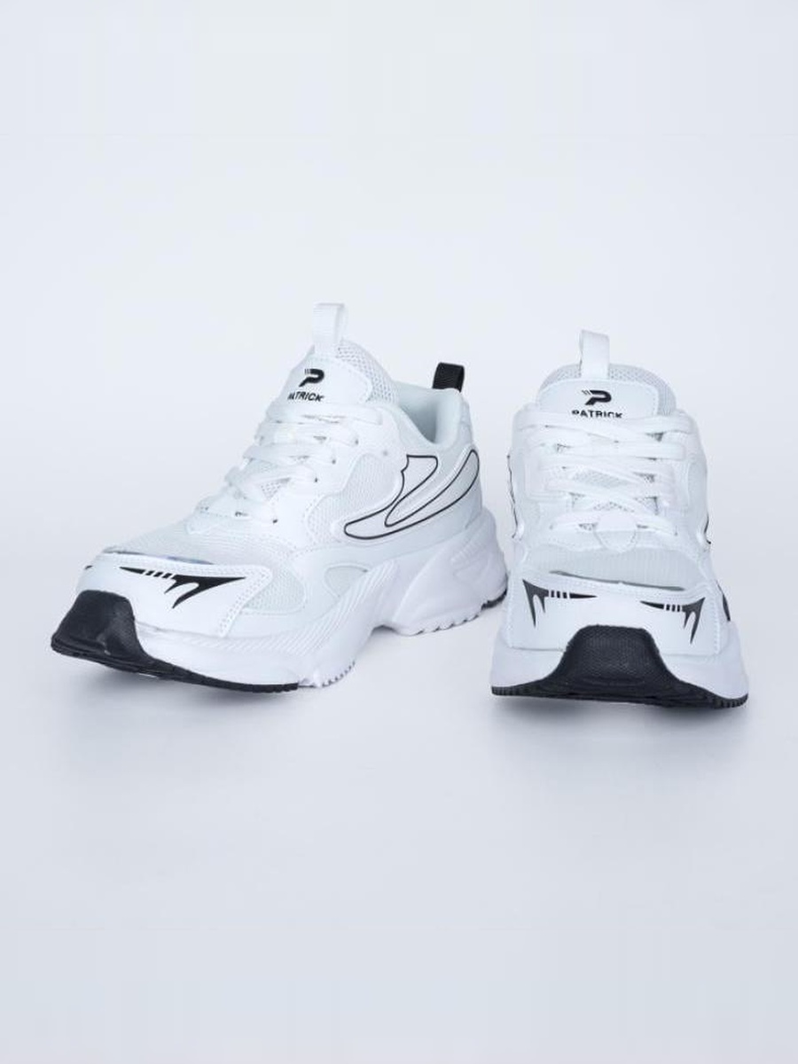 White Logo Lace-Up Lifestyle Shoes