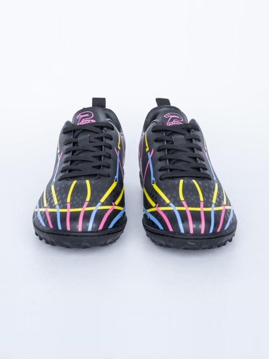 Black Striped Print Turf Shoes