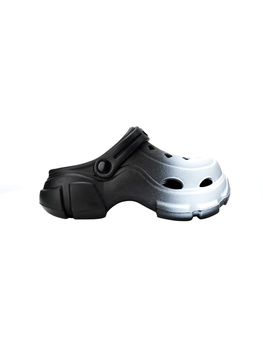 Black Color Block Slip-On Lifestyle Sandals