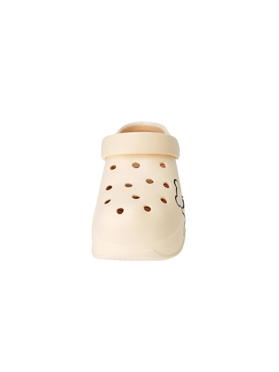 Beige Bear Graphic Slip-On Sandals-Unisex